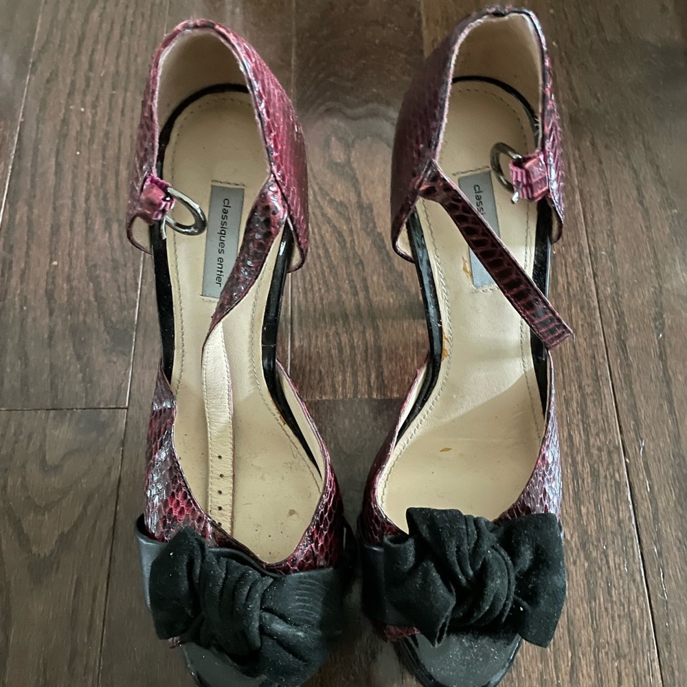Classiques Entier Burgundy Python Sandals - image 2